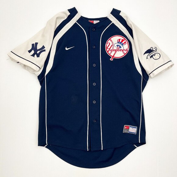 Vintage Nike Authentic Derek Jeter 2 New York Yankees Jersey Mens M - Picture 1 of 6